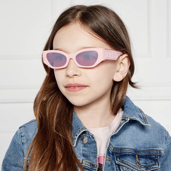 BRAND NEW D&G DX6003 KIDS 333587 Crystal Purple Dark Grey Cat Eye Sunglasses - Picture 7 of 7
